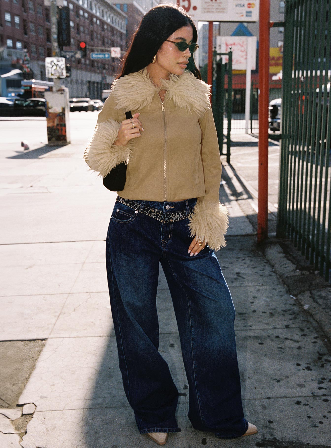 Savenna Jeans Dark Wash / Leopard