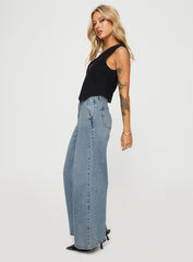 Jewelz Wide Leg Jeans Light Wash