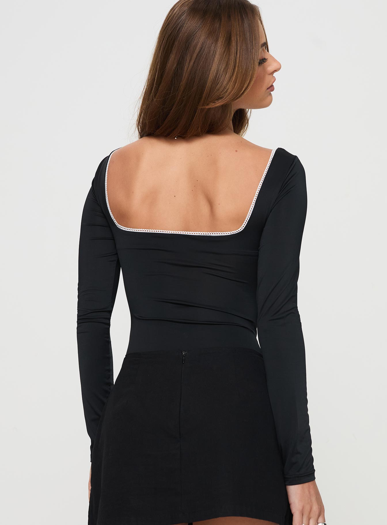 Keating Long Sleeve Bodysuit Black