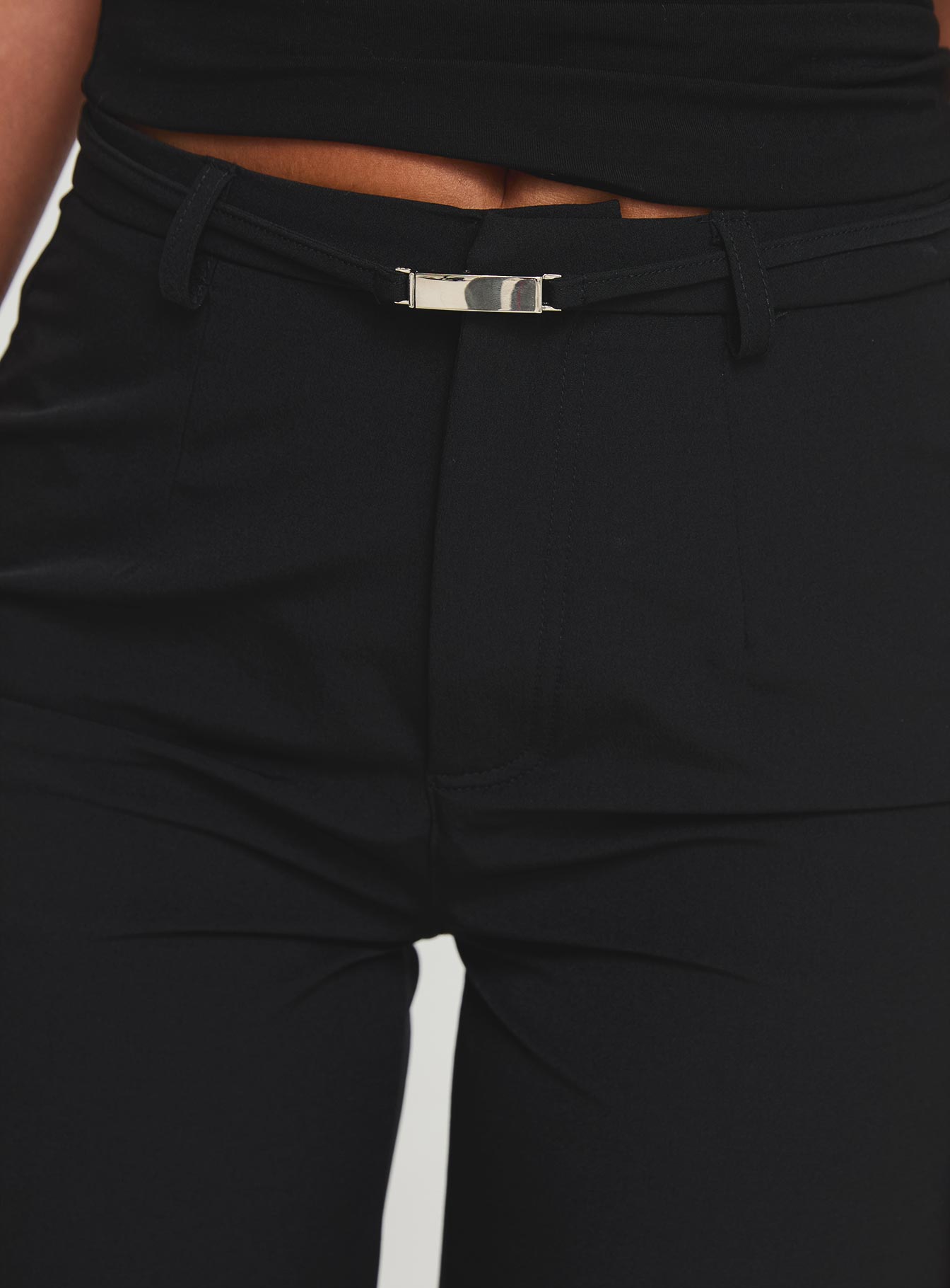Flounce Pants Black