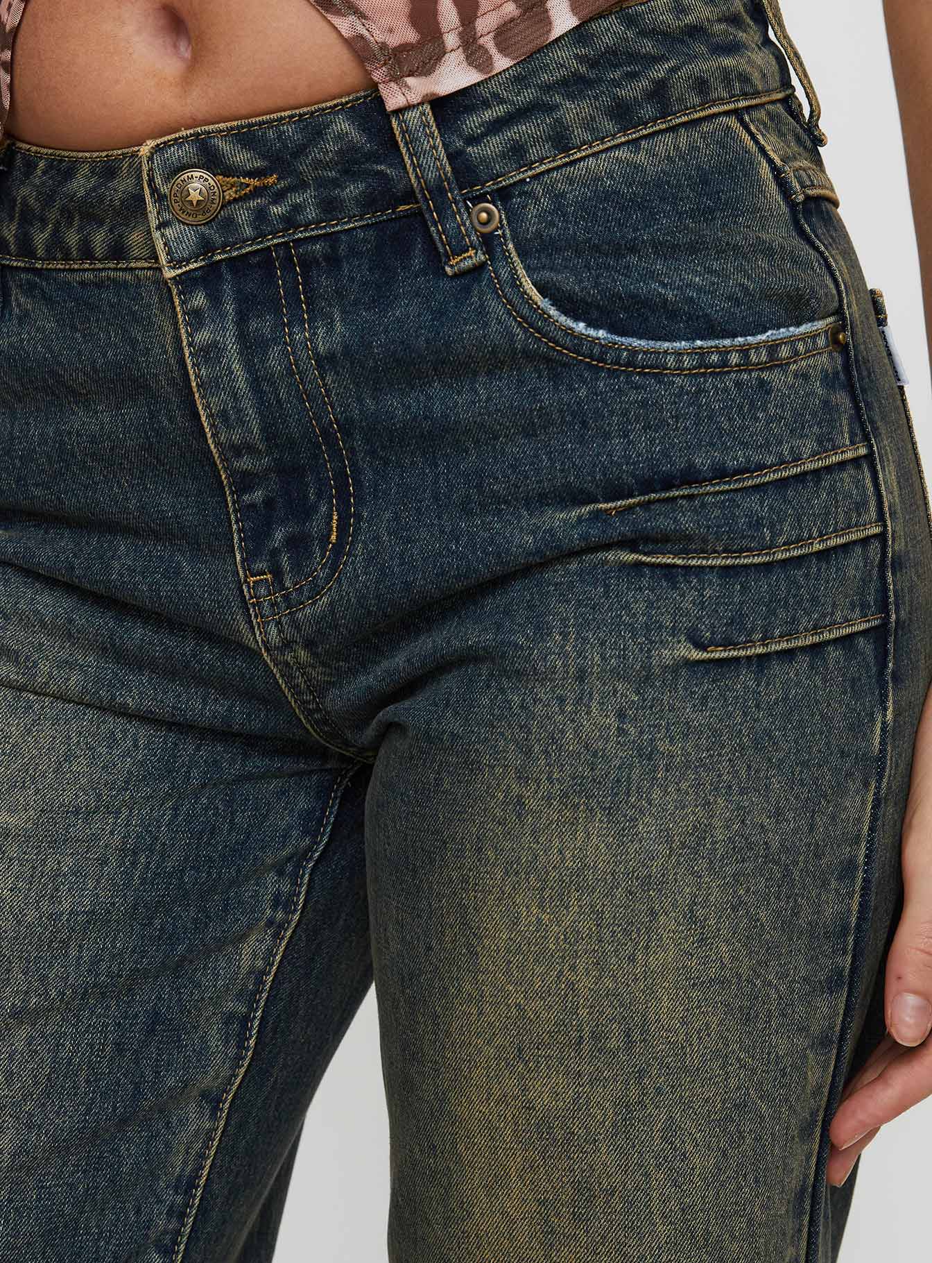 Inverness Pinched Detail Wide Leg Jean Tea