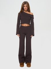 Try Me Knit Pants Chocolate