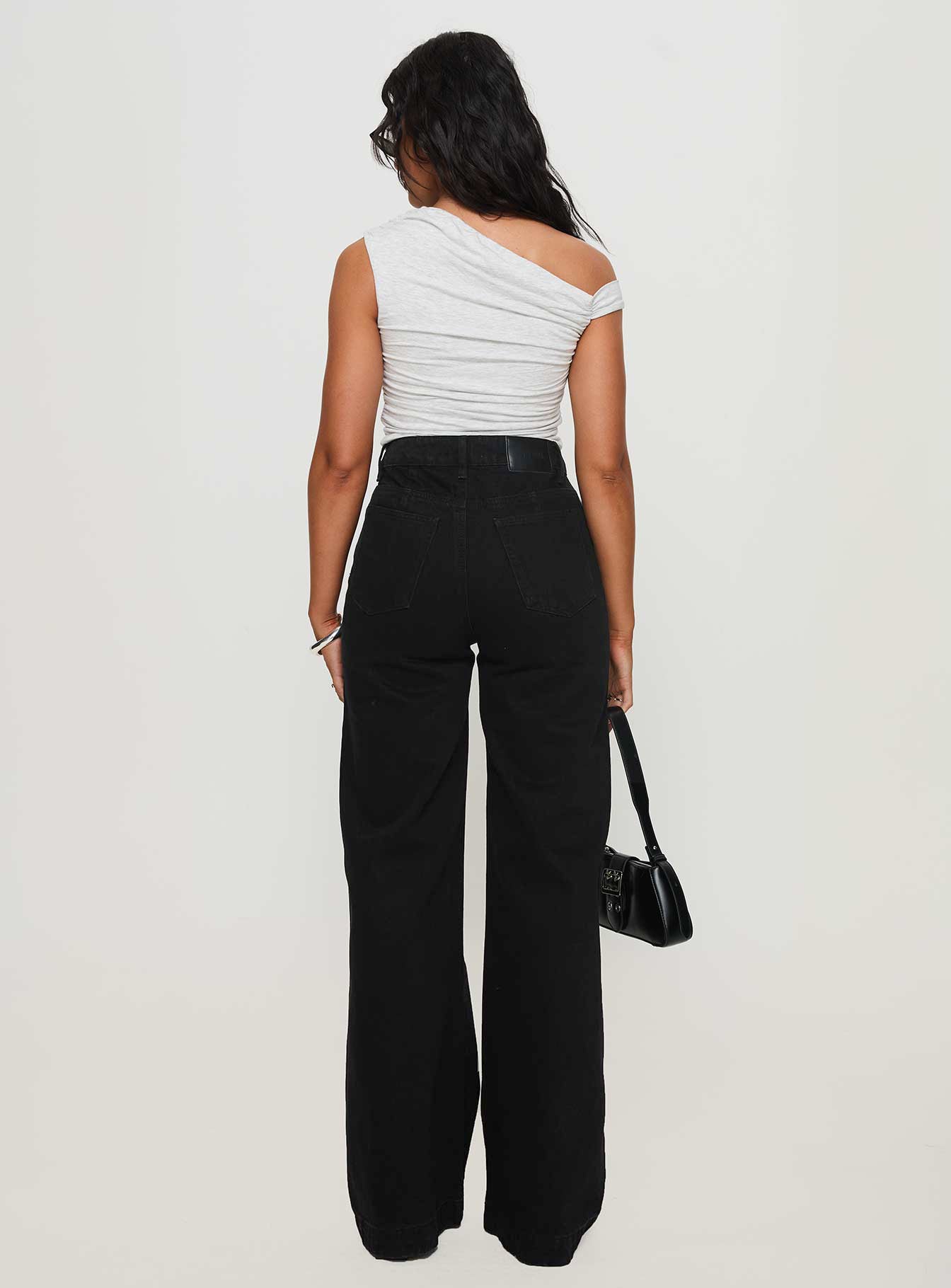 Goldie High Wide Jean True Black